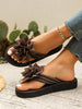 Women's Fashion Comfortable Lightweight Thong Sandals, Casual Floral Beach Flip Flops