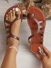 Women's Hollow-Out Fashionable Comfortable Flat Slide Sandals, New Summer Beach Style